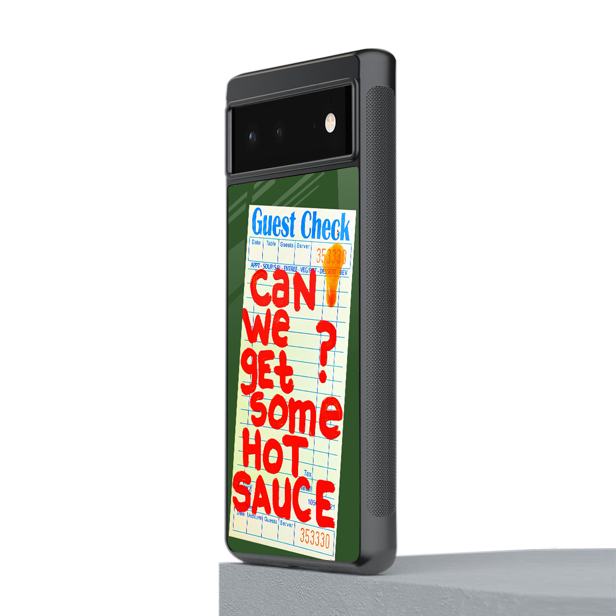 hot sauce back phone cover | glass case for google pixel 6