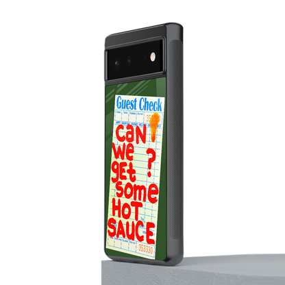 hot sauce back phone cover | glass case for Google Pixel 6A