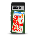 hot sauce back phone cover | glass case for google pixel 7 pro