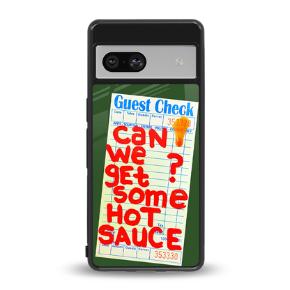 hot sauce back phone cover | glass case for Google Pixel 7A