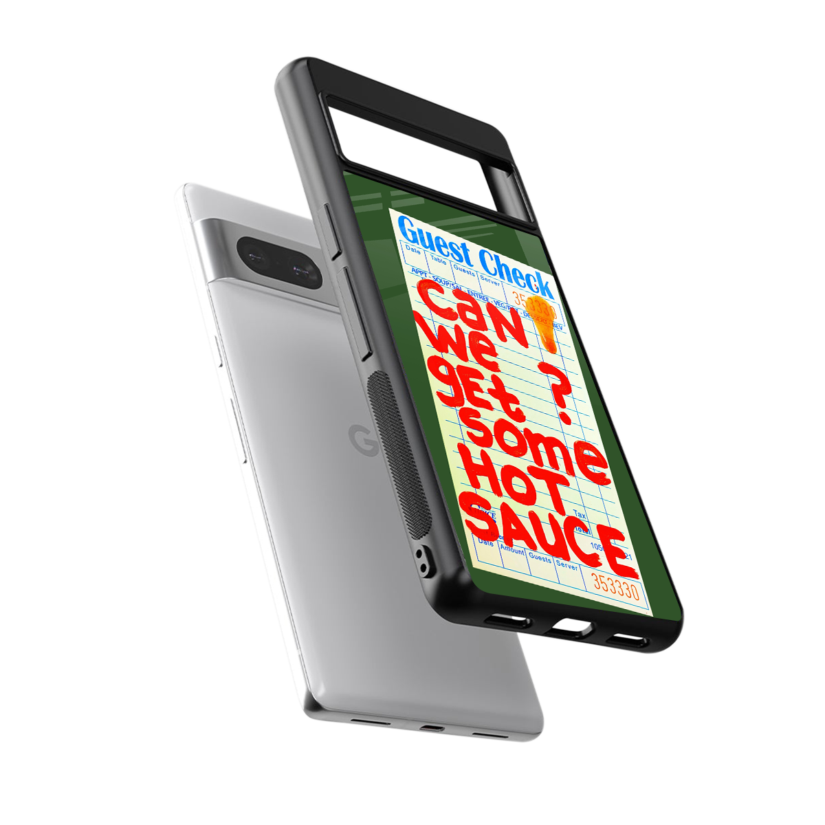 hot sauce back phone cover | glass case for Google Pixel 7A