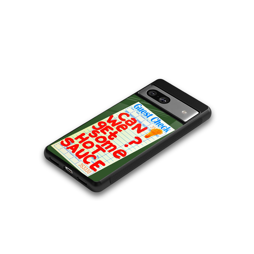 hot sauce back phone cover | glass case for Google Pixel 7