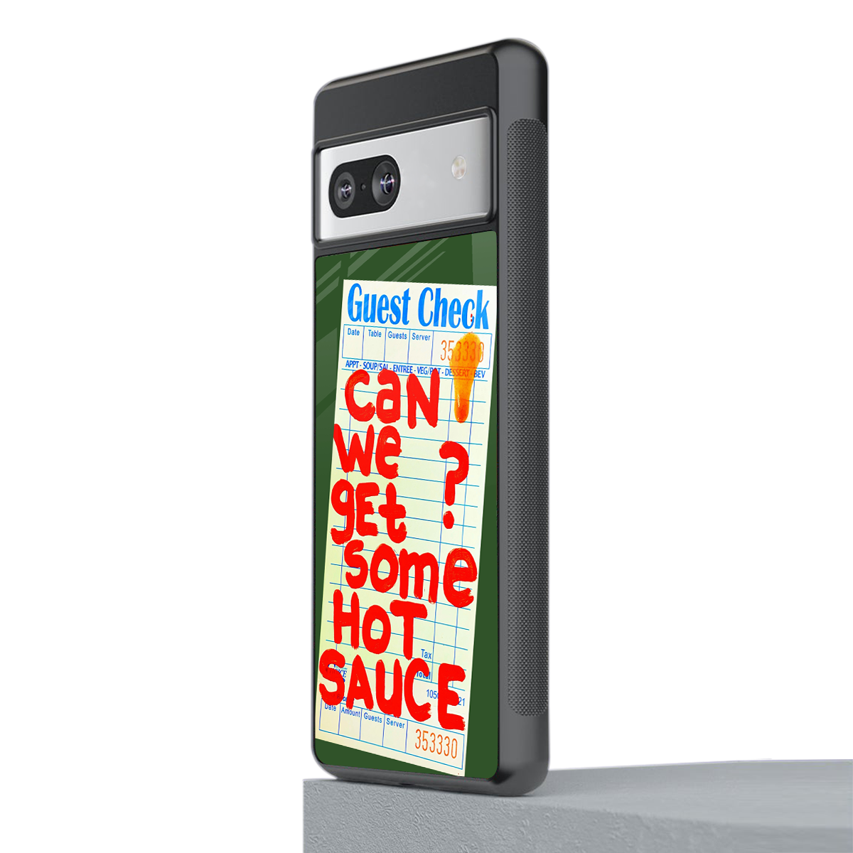 hot sauce back phone cover | glass case for Google Pixel 7