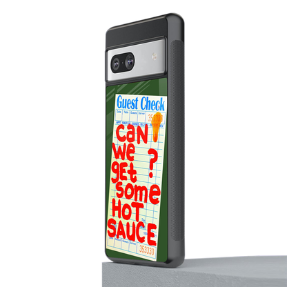 hot sauce back phone cover | glass case for Google Pixel 7A