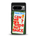 hot sauce back phone cover | glass case for google pixel 8 pro