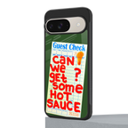 hot sauce back phone cover | glass case for google pixel 9