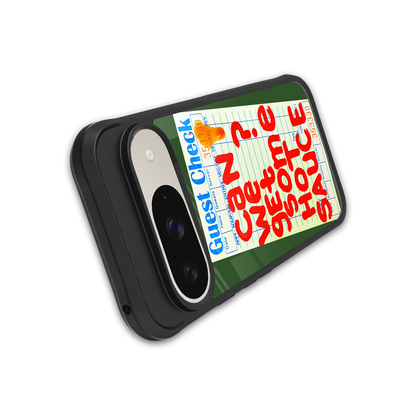 hot sauce back phone cover | glass case for google pixel 9