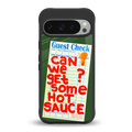 hot sauce back phone cover | glass case for google pixel 9 pro
