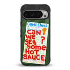 hot sauce back phone cover | glass case for google pixel 9 pro