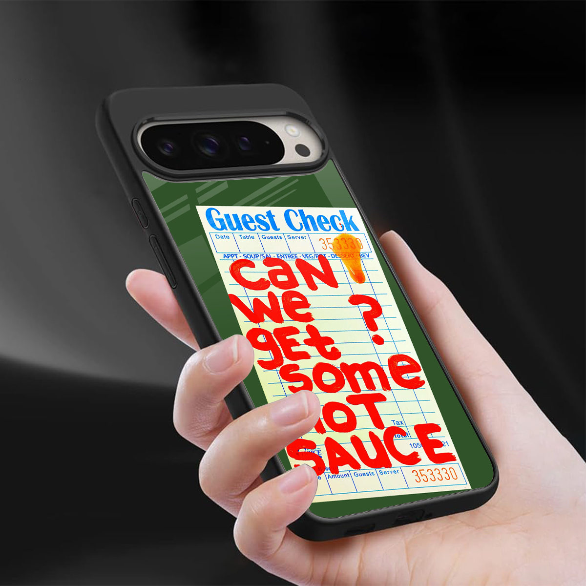 hot sauce back phone cover | glass case for google pixel 9 pro xl