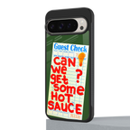 hot sauce back phone cover | glass case for google pixel 9 pro