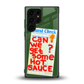 hot sauce back phone cover | glass case for samsung galaxy s23 ultra