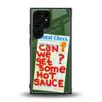 hot sauce back phone cover | glass case for samsung galaxy s23 ultra