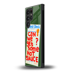 hot sauce back phone cover | glass case for samsung galaxy s23 ultra