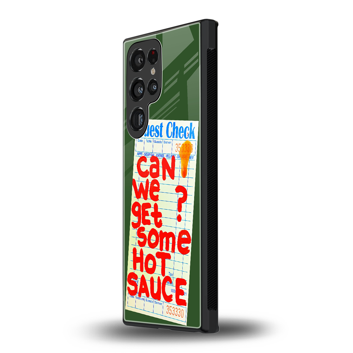 hot sauce back phone cover | glass case for samsung galaxy s23 ultra