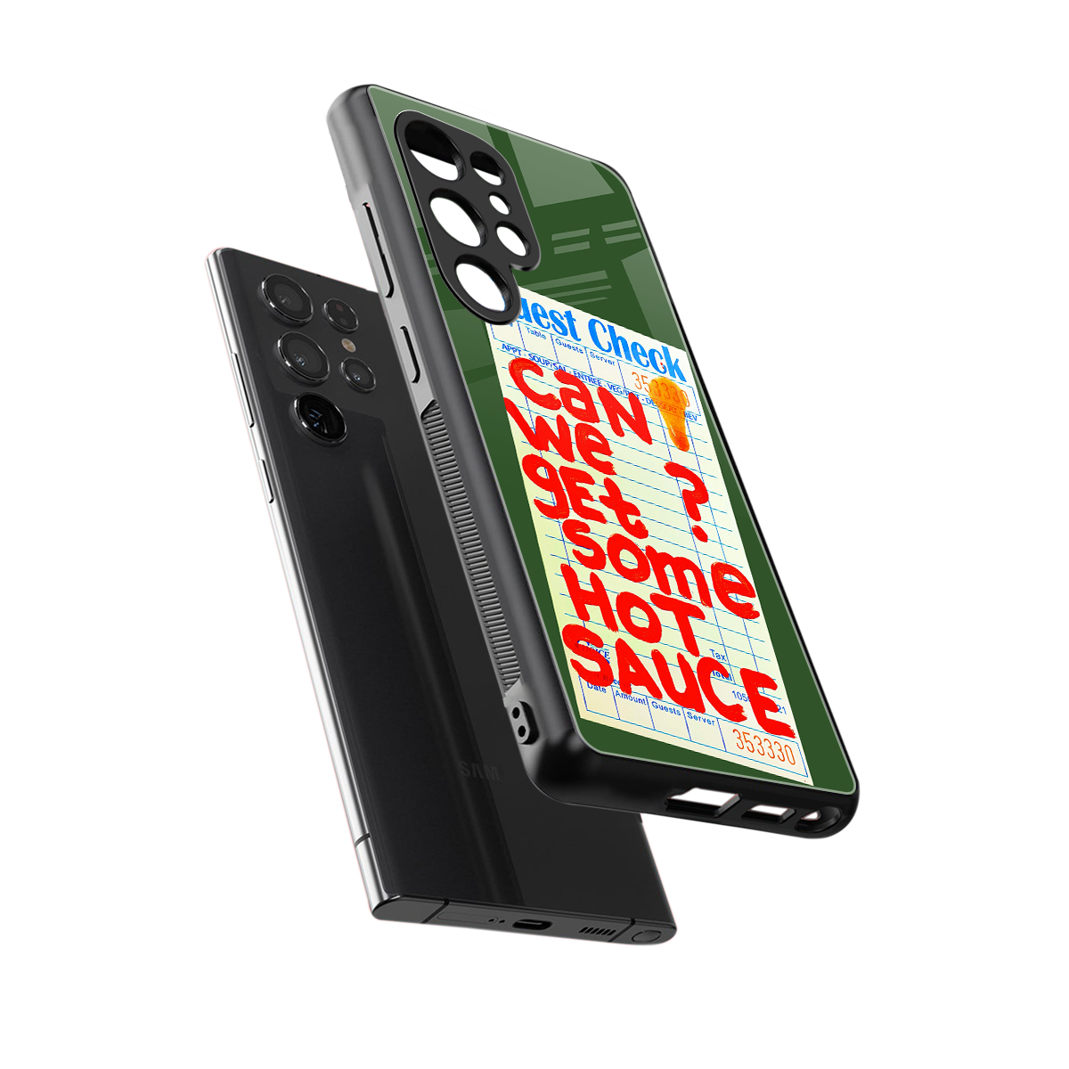 hot sauce back phone cover | glass case for samsung galaxy s25 ultra