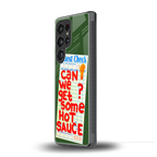 hot sauce back phone cover | glass case for samsung galaxy s25 ultra