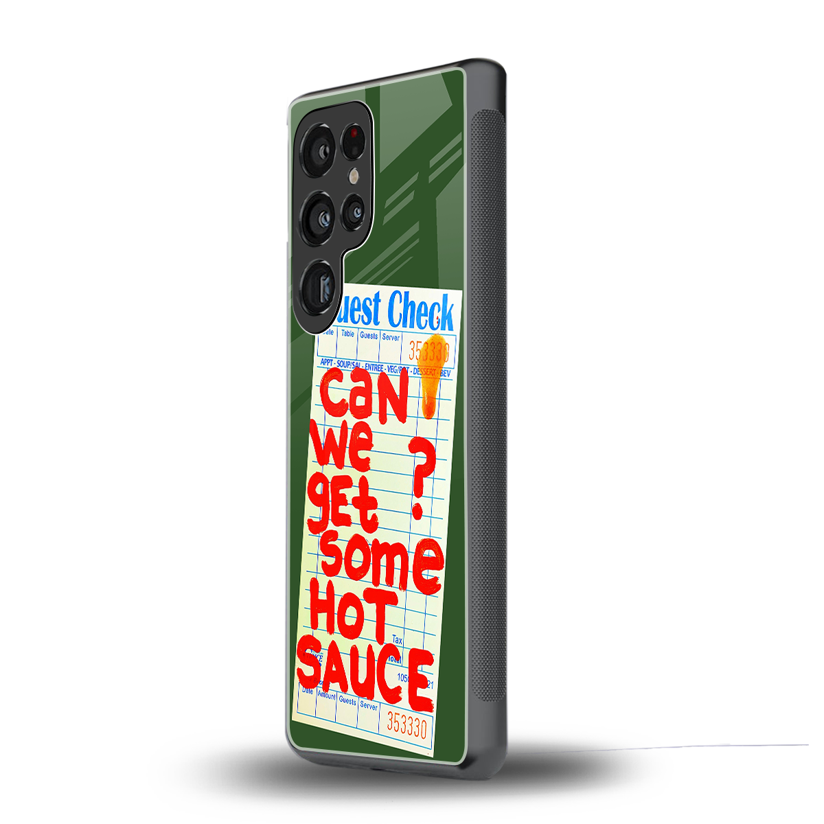 hot sauce back phone cover | glass case for samsung galaxy s25 ultra