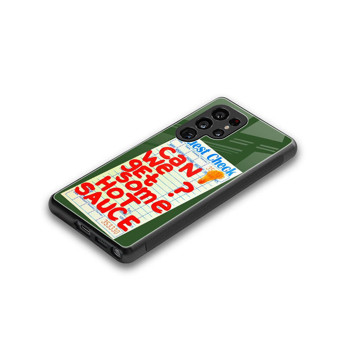 hot sauce back phone cover | glass case for samsung galaxy s25 ultra
