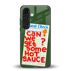 hot sauce back phone cover | glass case for samsung galaxy s25