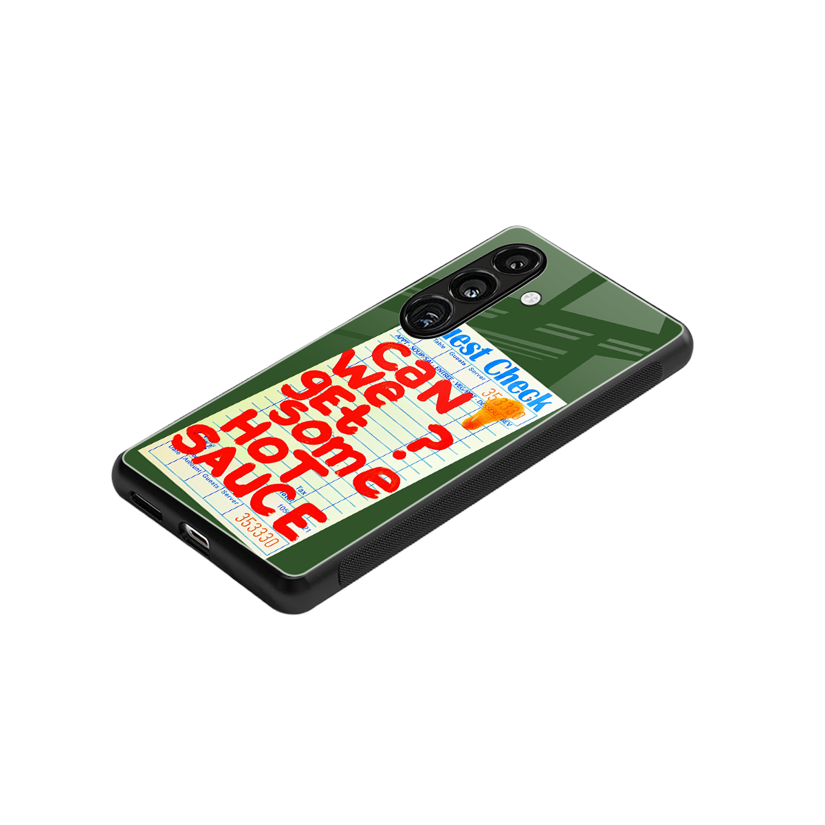 hot sauce back phone cover | glass case for samsung galaxy s24 fe