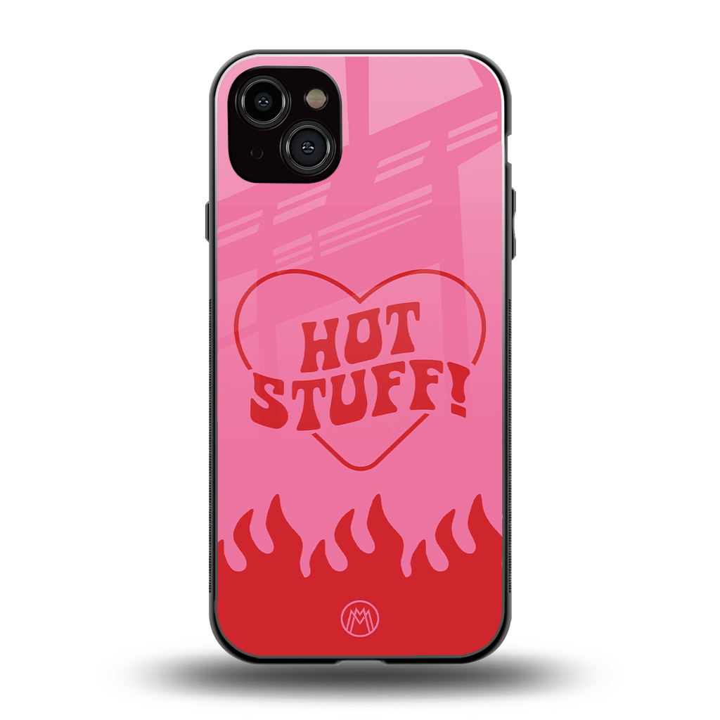 hot stuff back phone cover | glass case for iphone 14 plus