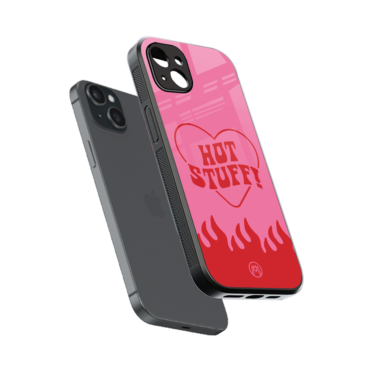hot stuff back phone cover | glass case for iphone 15 plus