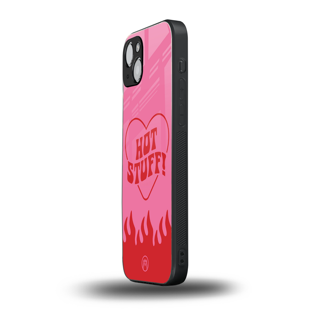 hot stuff back phone cover | glass case for iphone 14 plus