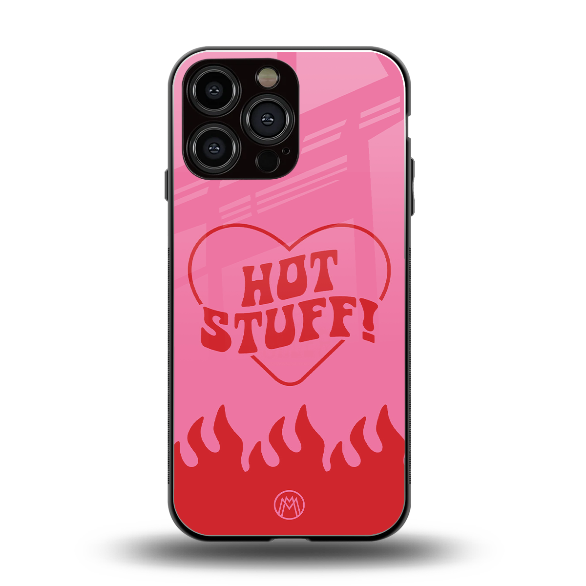 hot stuff back phone cover | glass case for iphone 15 pro max