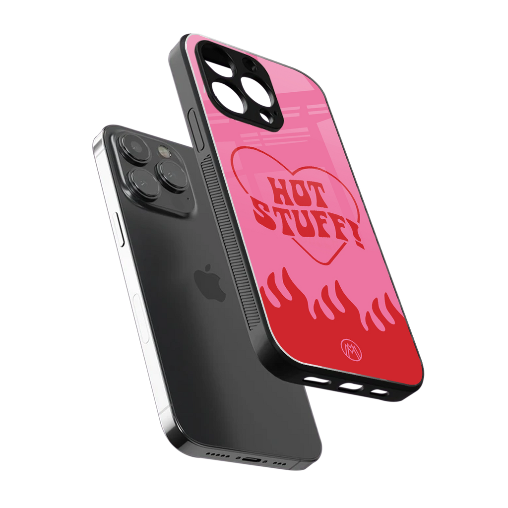 hot stuff back phone cover | glass case for iphone 15 pro max