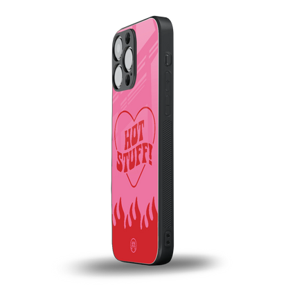 hot stuff back phone cover | glass case for iphone 14 pro max