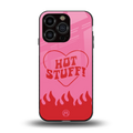 hot stuff back phone cover | glass case for iphone 15 pro