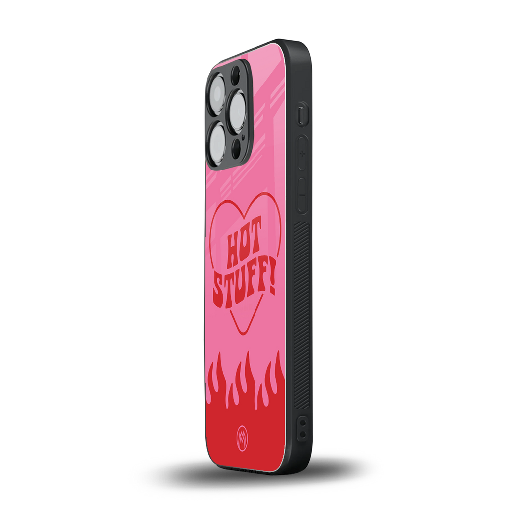 hot stuff back phone cover | glass case for iphone 15 pro