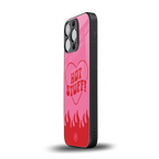 hot stuff back phone cover | glass case for iphone 15 pro