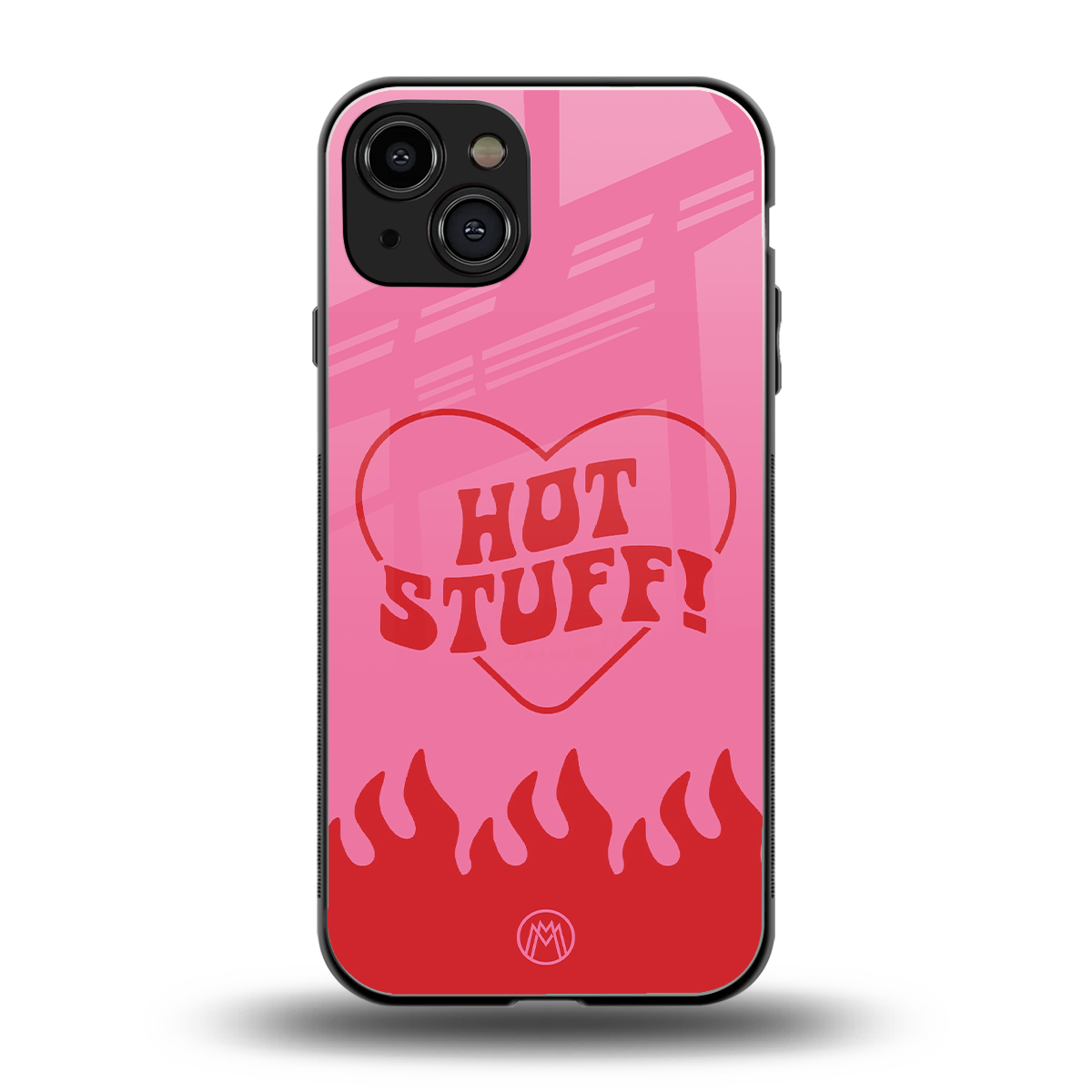 hot stuff back phone cover | glass case for iphone 15