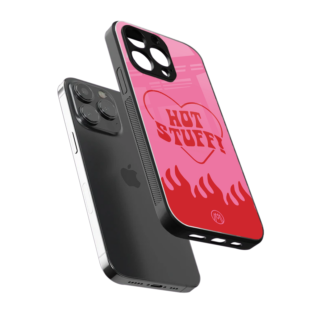 hot stuff back phone cover | glass case for iphone 15 pro