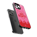 hot stuff back phone cover | glass case for iphone 15 pro