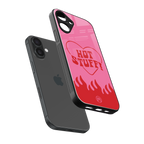 hot stuff back phone cover | glass case for iphone 16 plus