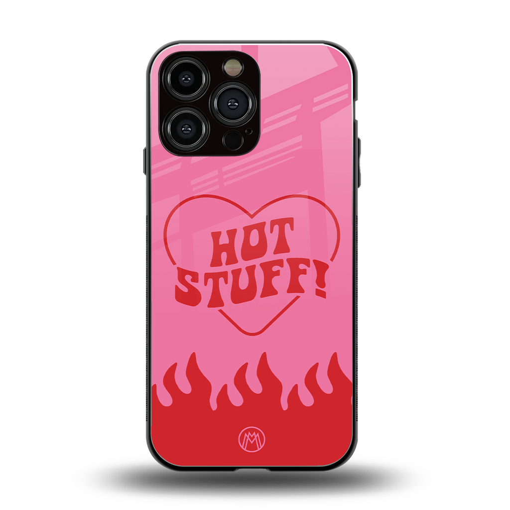 hot stuff back phone cover | glass case for iphone 16 pro max