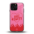 hot stuff back phone cover | glass case for iphone 16 pro max