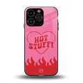 hot stuff back phone cover | glass case for iphone 16 pro