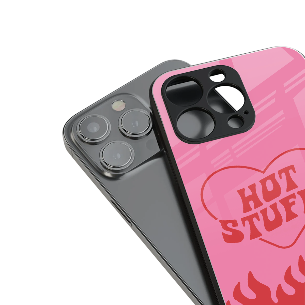 hot stuff back phone cover | glass case for iphone 16 pro max