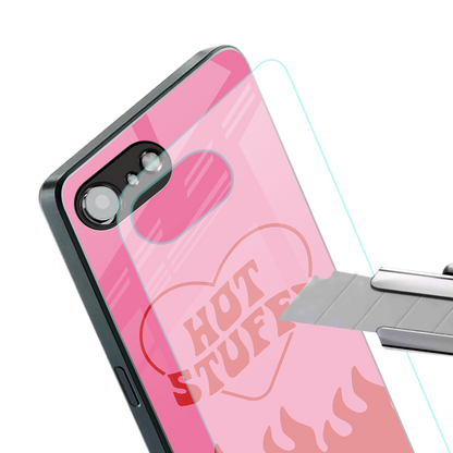 hot stuff back phone cover | glass case for iphone 16e