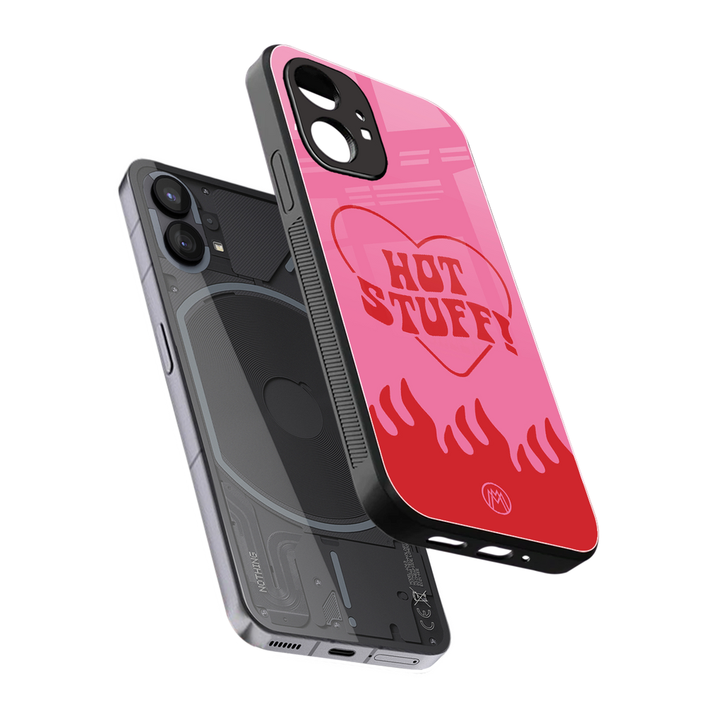 hot stuff back phone cover | glass case for nothing phone 1