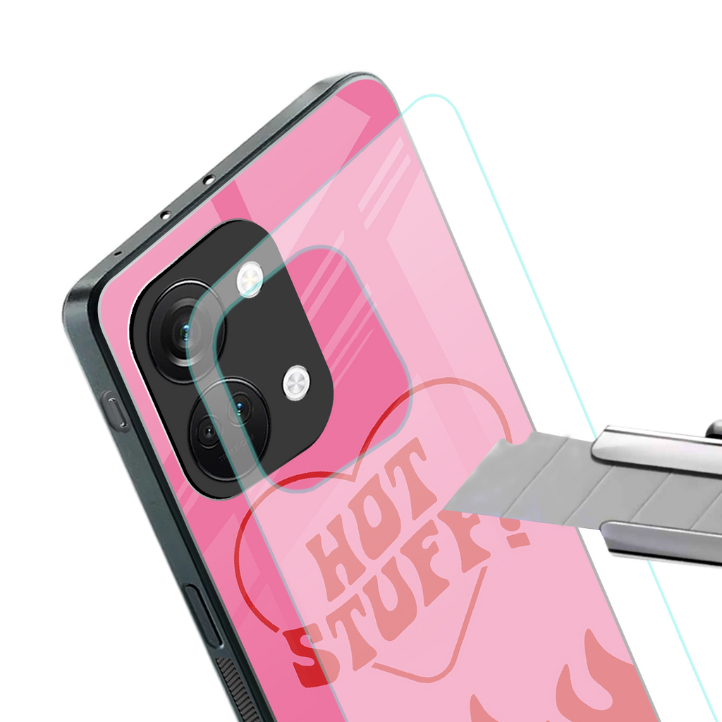 hot stuff back phone cover | glass case for oneplus nord 3