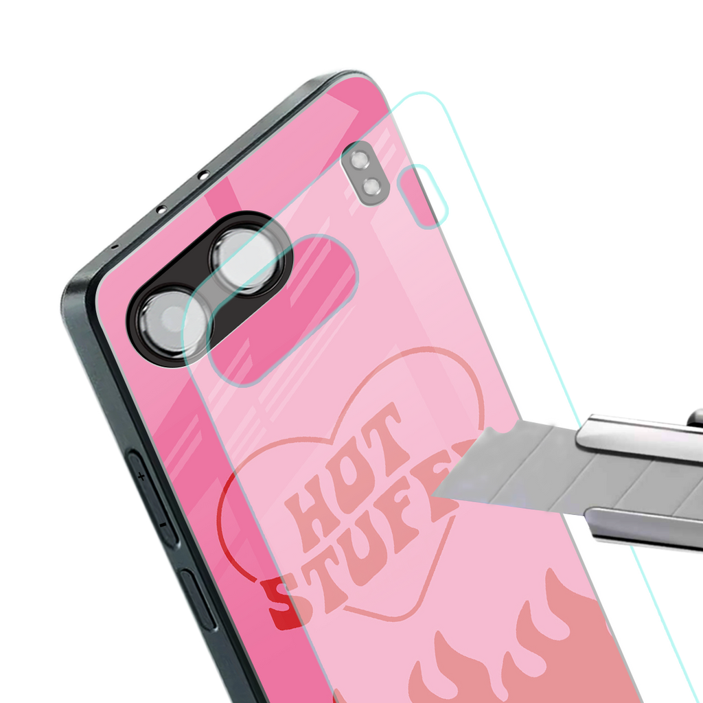 hot stuff back phone cover | glass case for oneplus nord 4
