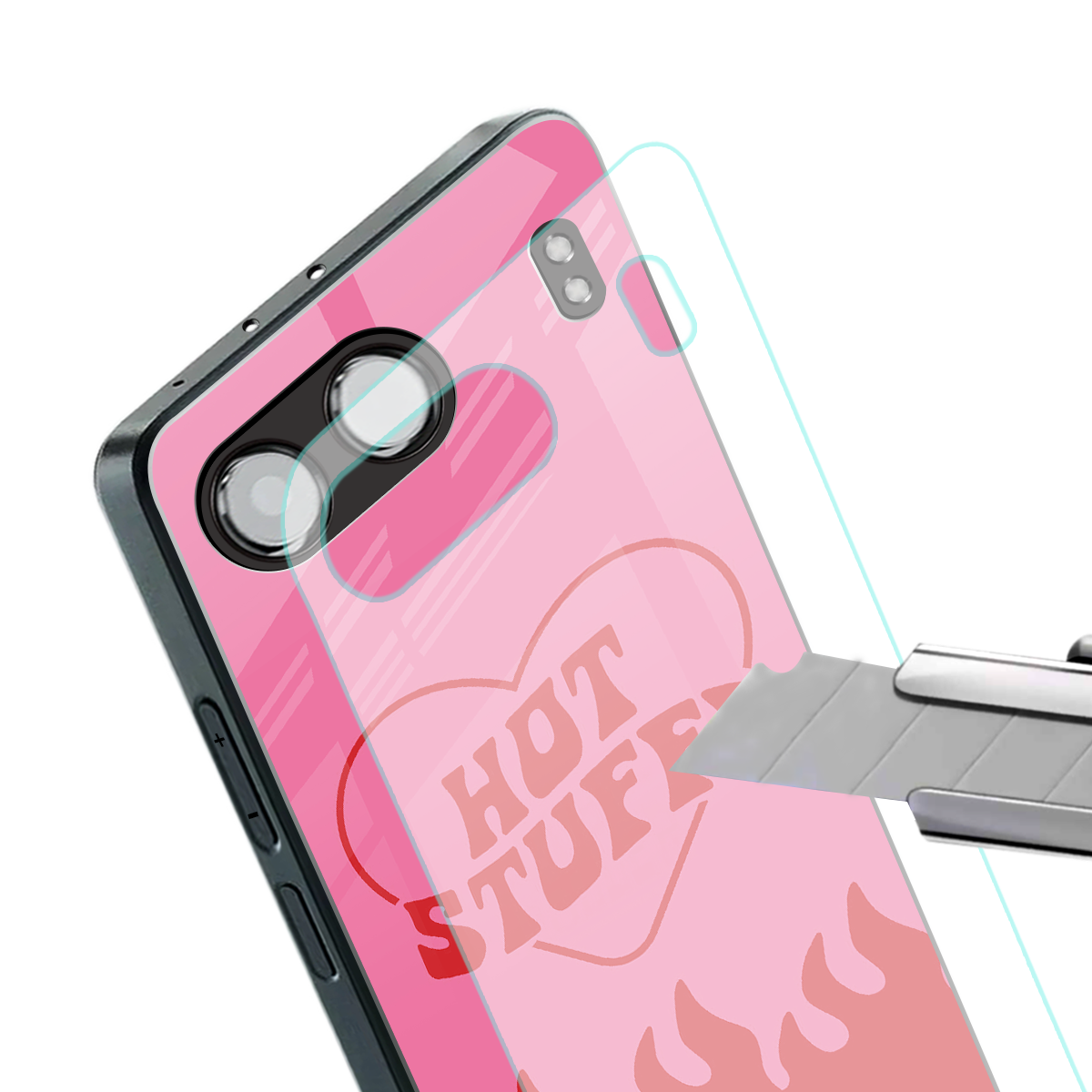 hot stuff back phone cover | glass case for oneplus nord 4