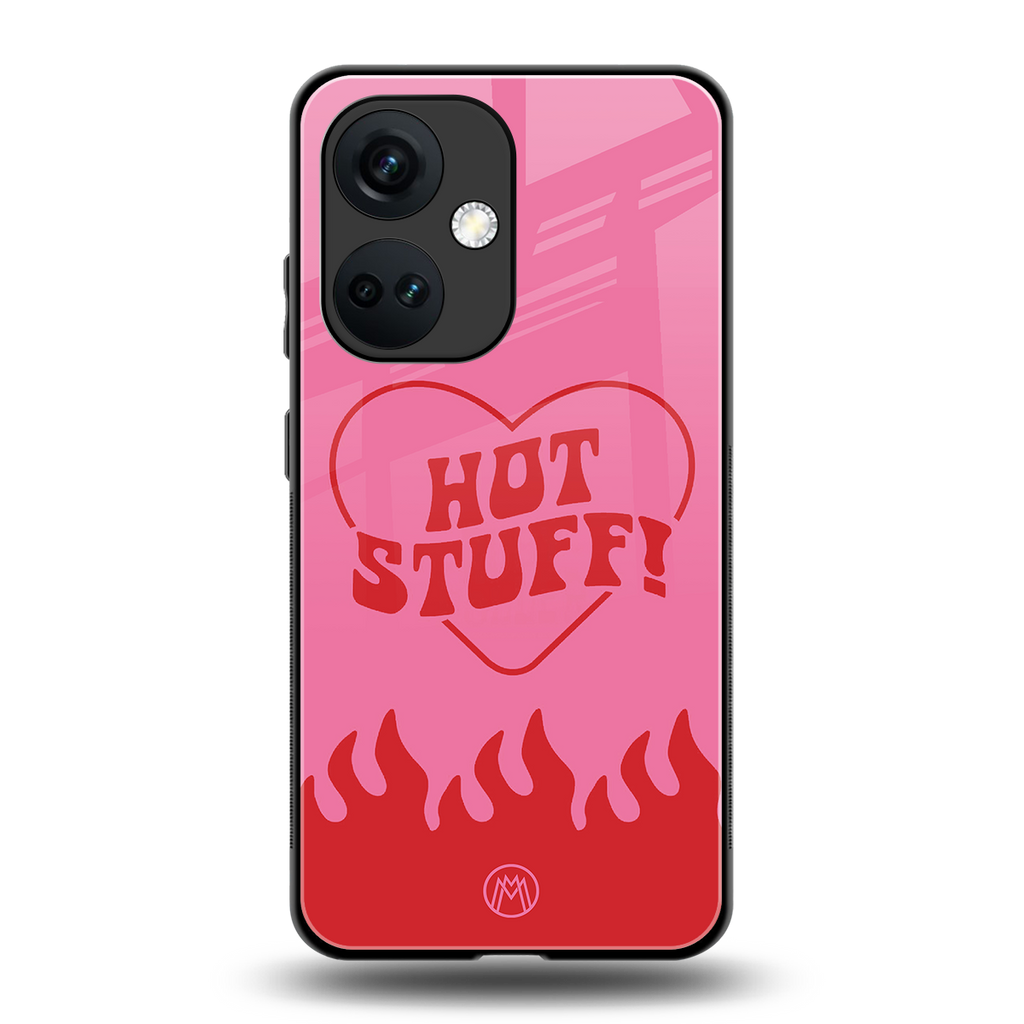 hot stuff back phone cover | glass case for oneplus nord ce 3