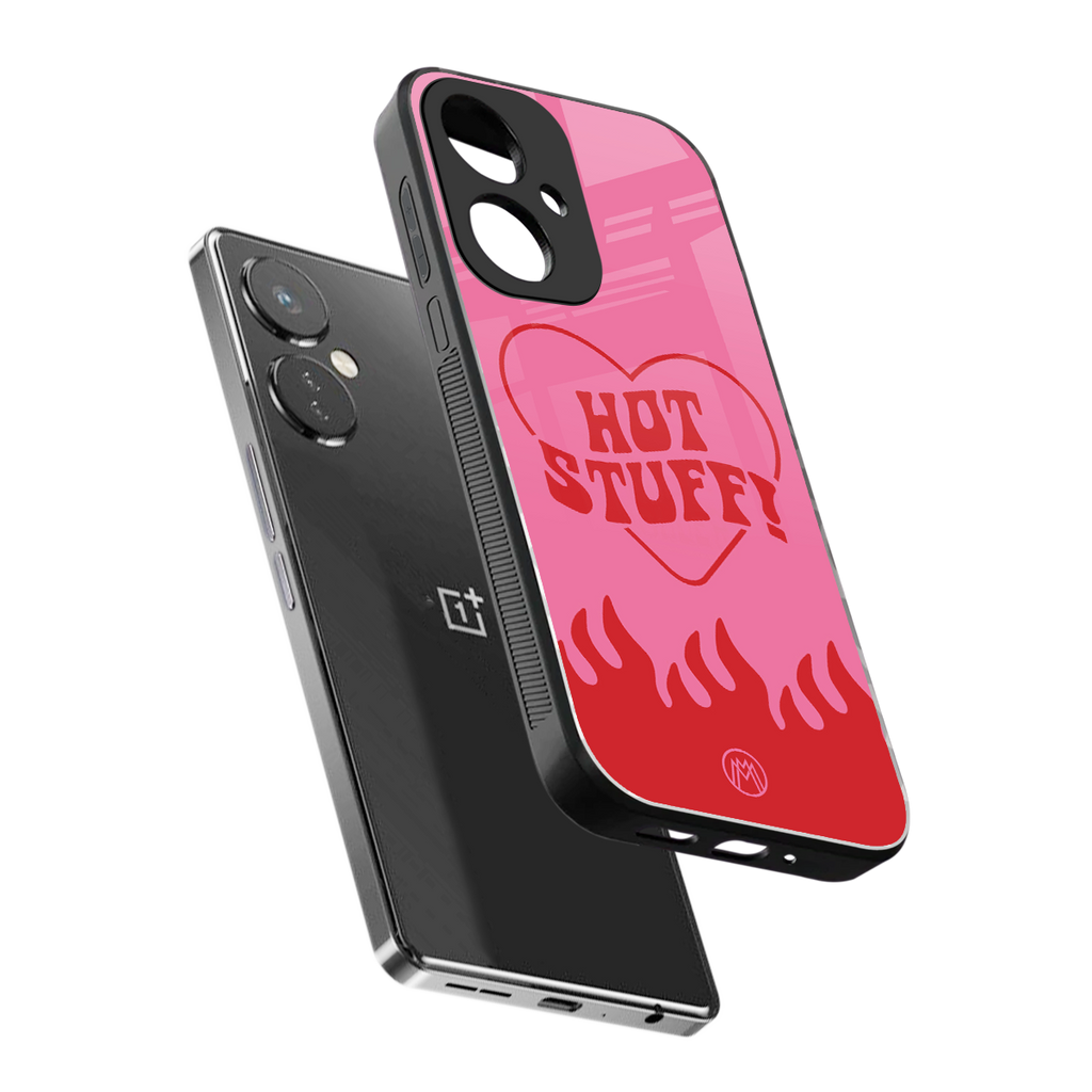 hot stuff back phone cover | glass case for oneplus nord ce 3
