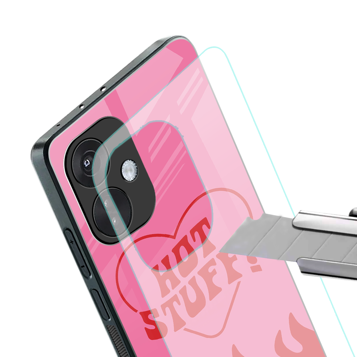 hot stuff back phone cover | glass case for oneplus nord ce 3